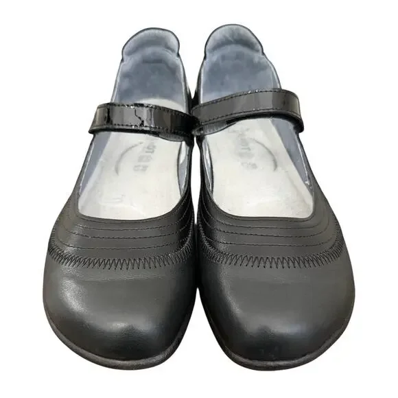 NAOT Kirei Mary Jane Shoes Black Leather US 7 Timeless Classic Comfort Coquette - Picture 6 of 11